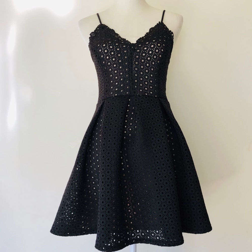 Charlotte Russe Neoprene Dress Nude Lining XS